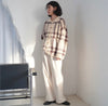 Plaid Long Sleeved Cardigan Jenny